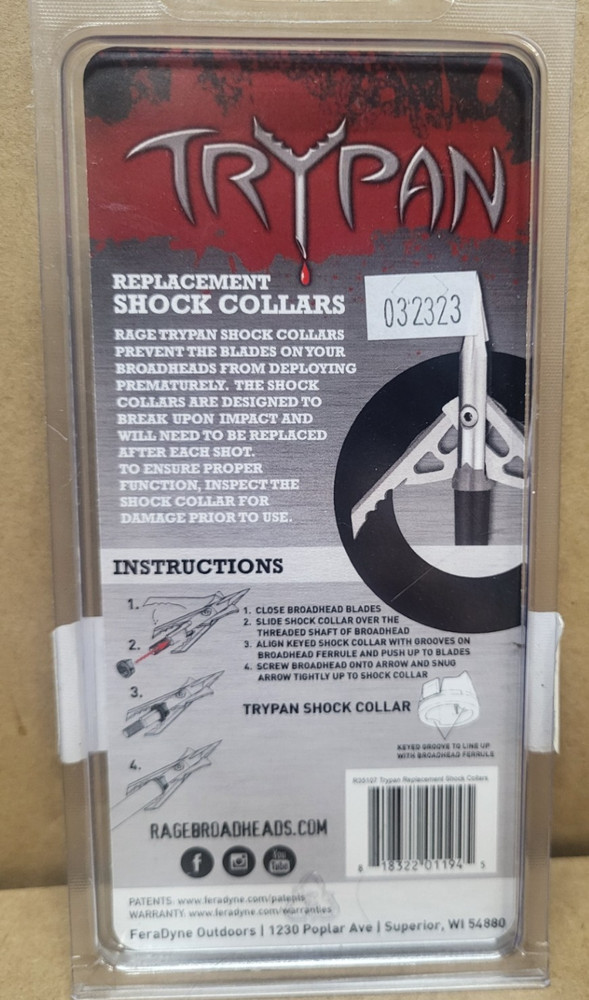 X2 Rage TRYPAN Shock Collars 20pk R35107