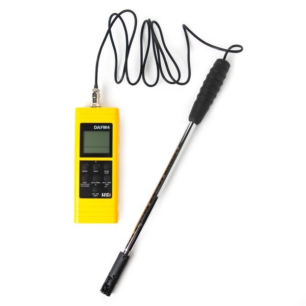 Uei Test Instruments Dafm4 Digital In-Duct Mini Vane Anemometer