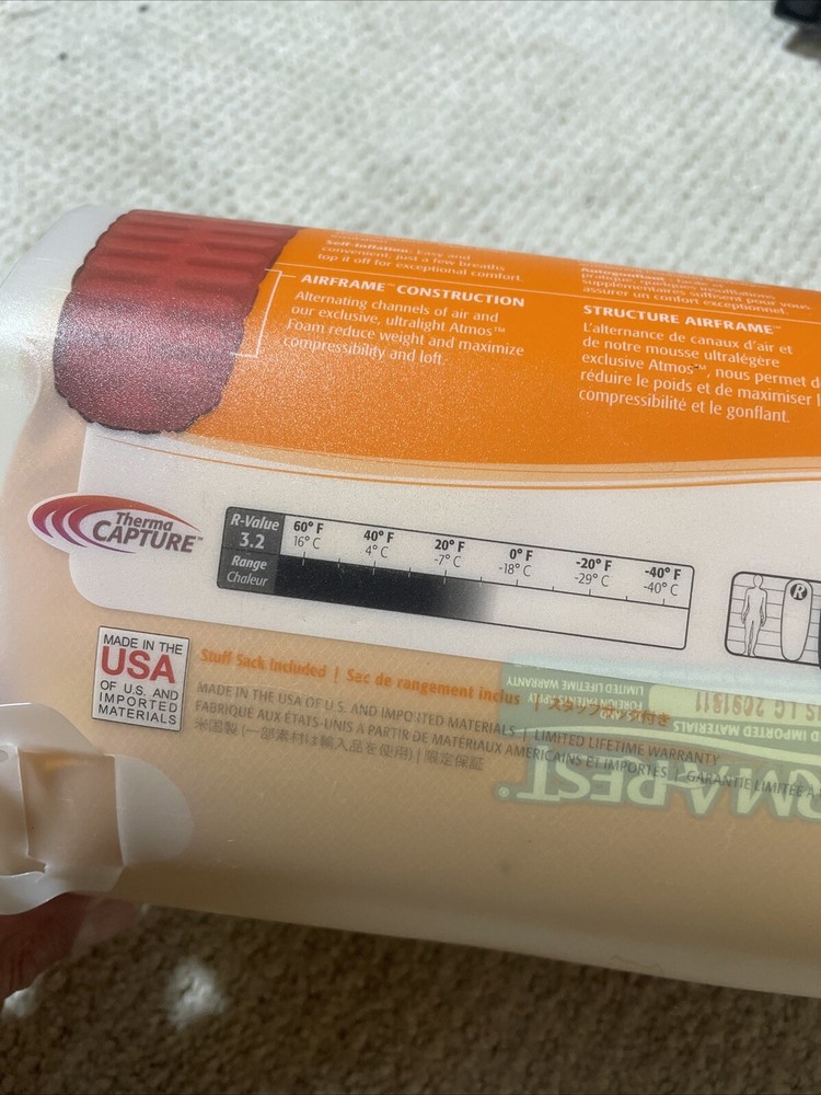 Thermarest EvoLite LG Orange Self-inflating Sleeping Pad