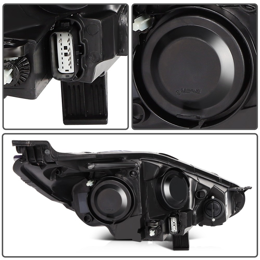 For 2014-2018 Ford Fiesta Black Left Right Side Replacement Headlights Assembly