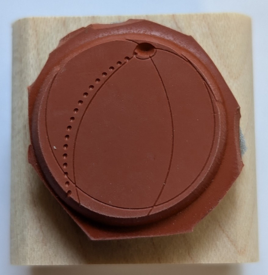 Wood/Rubber Stamp "Beach Ball"