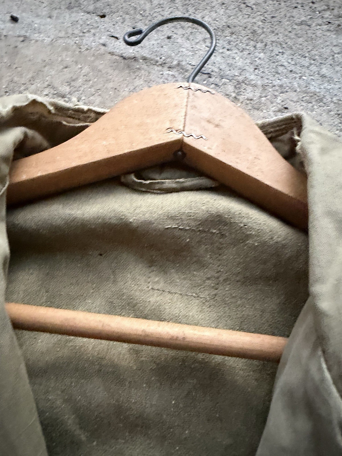 Vintage 1940s U.S. Army M41 Jacket OD Poplin Field Medium Olive Stencil Infantry