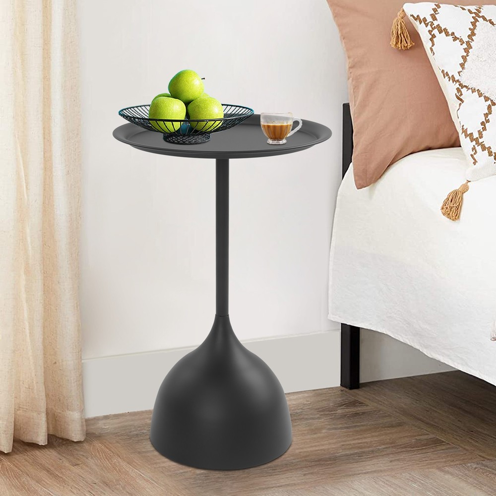 Modern Side Table, Floorstanding Round Side Table, Round Bedside Table