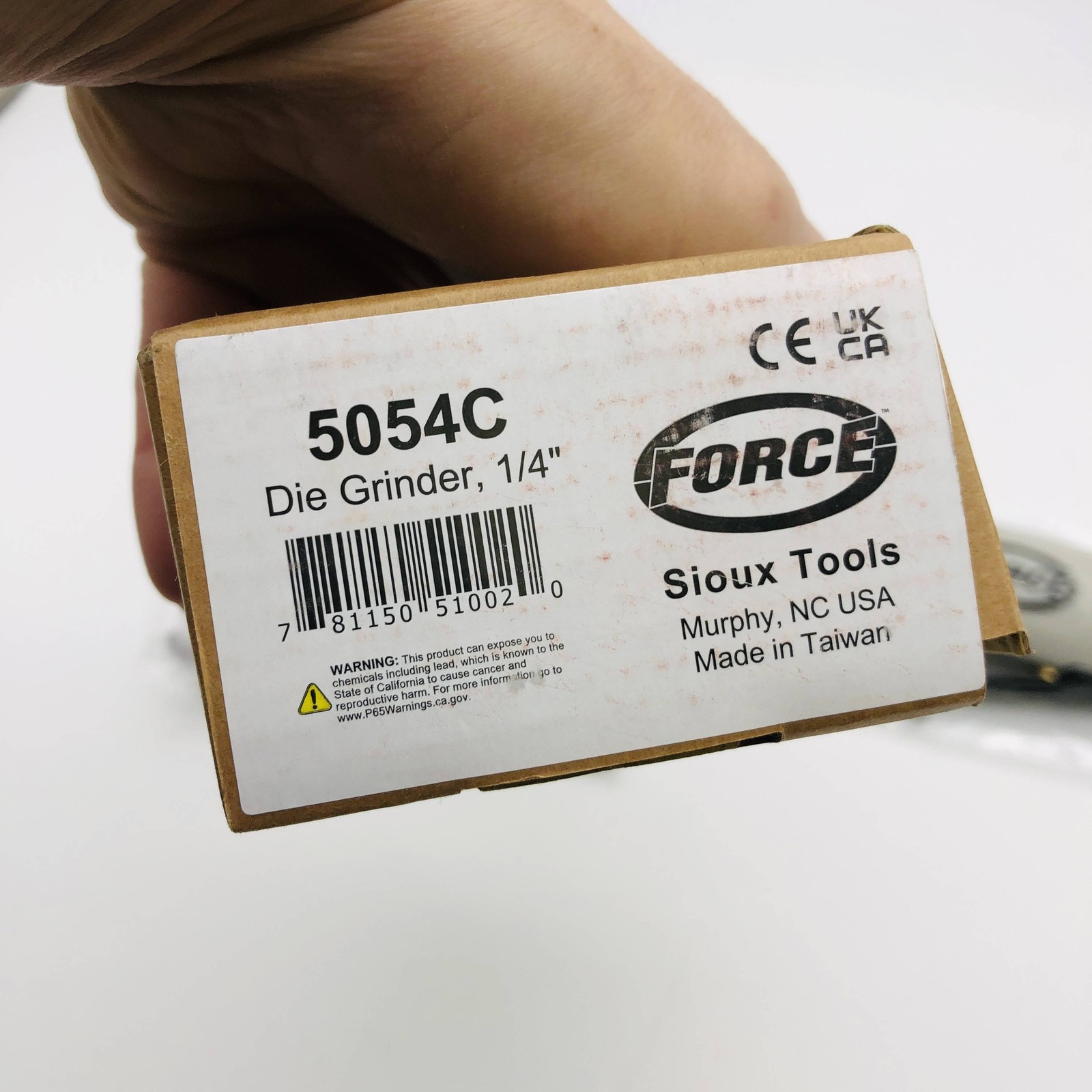 Sioux Snap On 5054C Straight Die Grinder 1/4 Collect 22000RPM 0.5HP Medium Duty