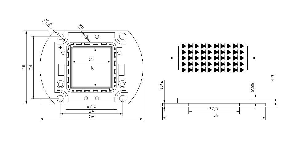 50W White High Power LED Panel 50 Watt Lamp Light