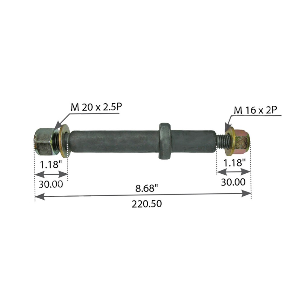 SHOCK BRACKET - 24.5mm SHOCK STUD W/ M16-2.0 THREAD - M20-2.5 THREAD MOUNT
