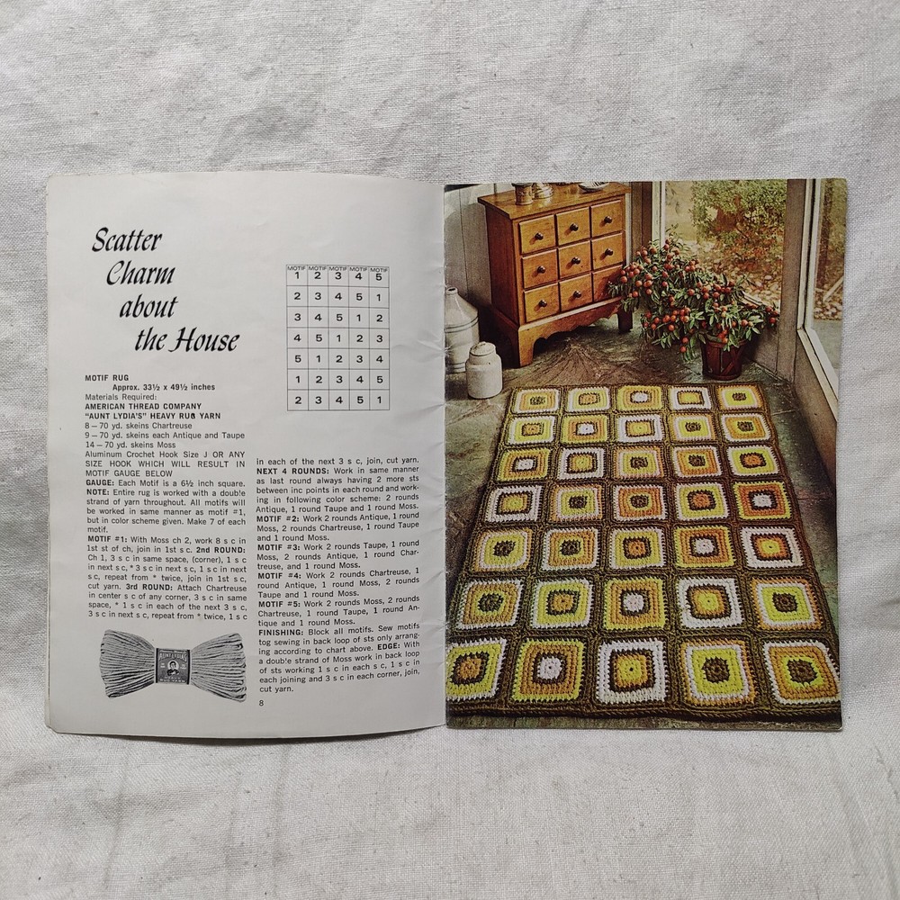 1960s American Thread Star Book 212 Bedding Knitting & Crochet Pattern Book