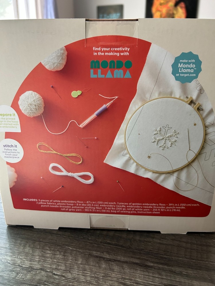 NEW Christmas Punch Needling Pillow Kit