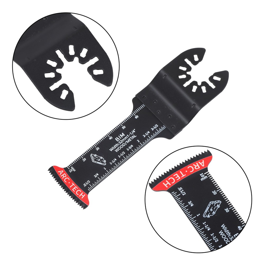 20 Pcs Extra Long Titanium Oscillating Tool Blades Curved Edge Multitool Blades