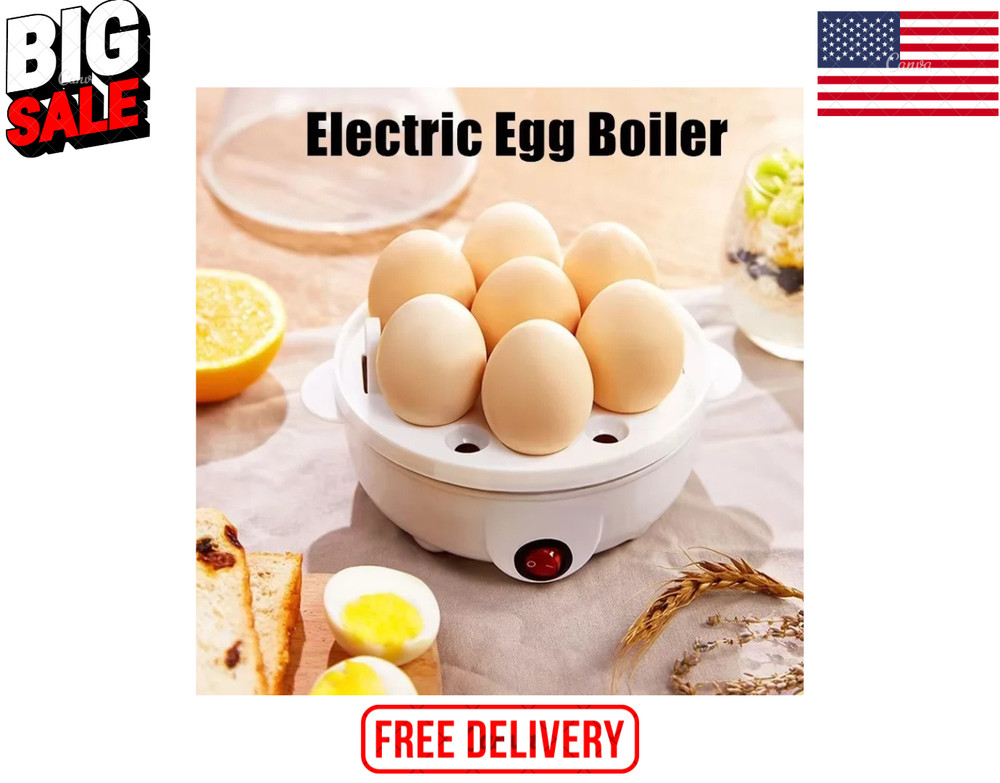 Electric Egg Cooker – Rapid Mini Boiler for Poached, Scrambled Eggs & Omelets