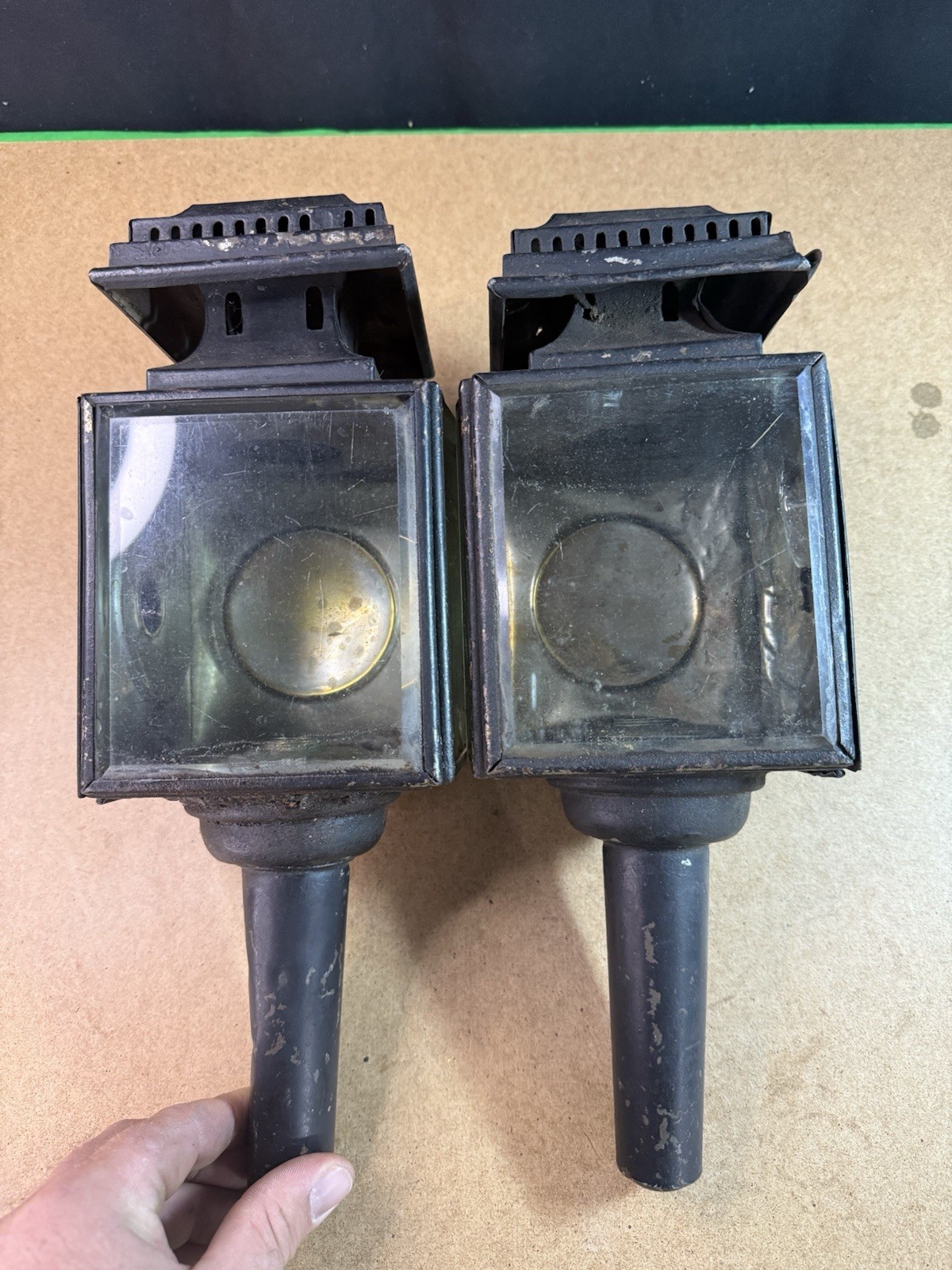 Antique Pair of Carriage Buggy Lamps – Edward Miller & Co., USA, Circa 1880–1900