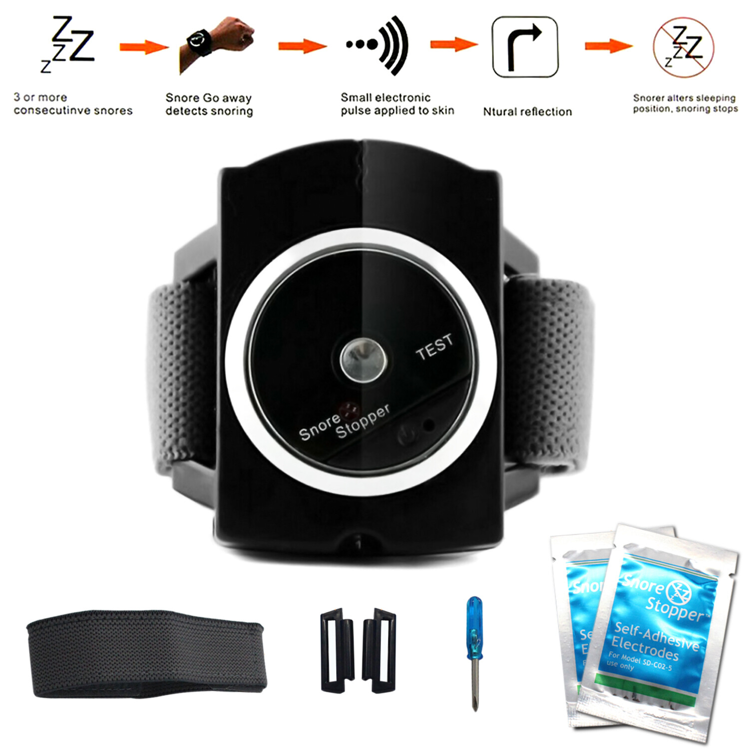 Anti-Snore Wristband Snore Stopper Sleep Connection Bracelet Device Snoring USA