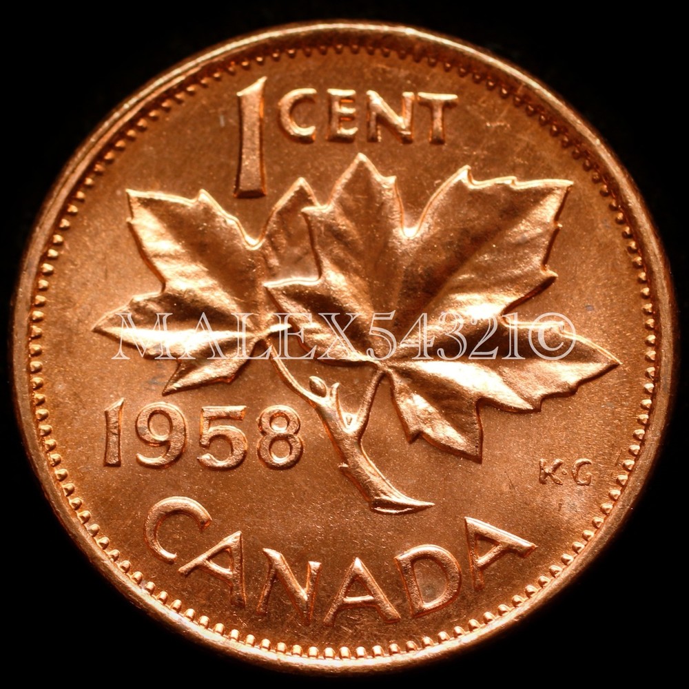 🇨🇦 ​CANADA 1958 1 CENT UNCIRCULATED FROM ROLL