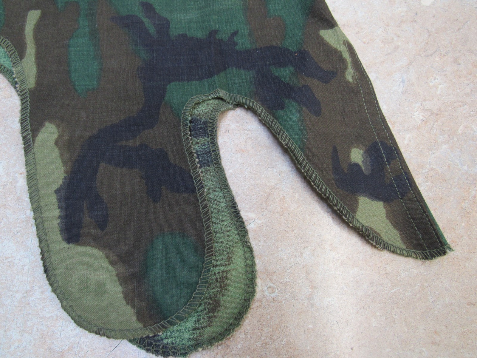 US Vietnam Era M1 Helmet Cover Erdl Woodland Camouflage Dated 1969 Original