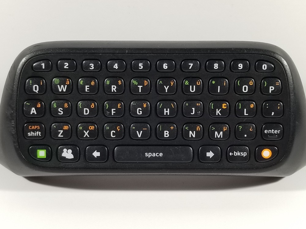 ¤ Official Black Chat Pad Controller Keyboard Wired Microsoft Xbox 360 OEM Work*