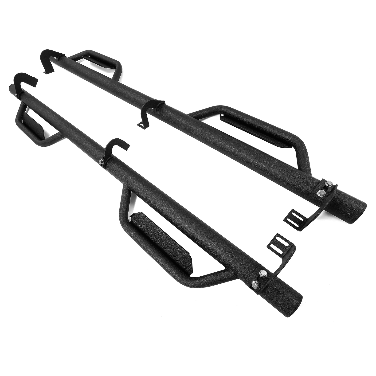 Pair For Toyota Tacoma 05-23 Black Double Cab Side Steps Nerf Bar Running Boards