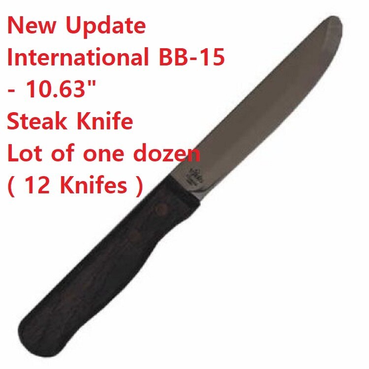 New Update International BB-15 - 10.63" Steak Knife New Lot of one dozen /12 pcs