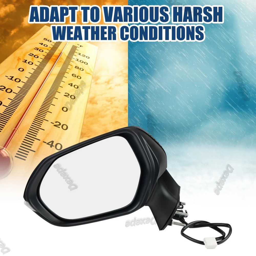 Dexepe Driver Side Mirror Assembly Compatible with Toyota 5Pin Left, Black