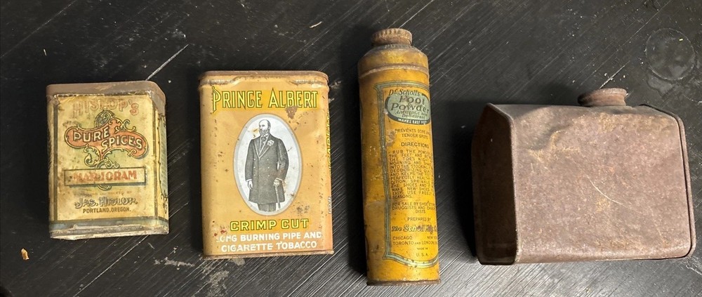 Antique tins Containers