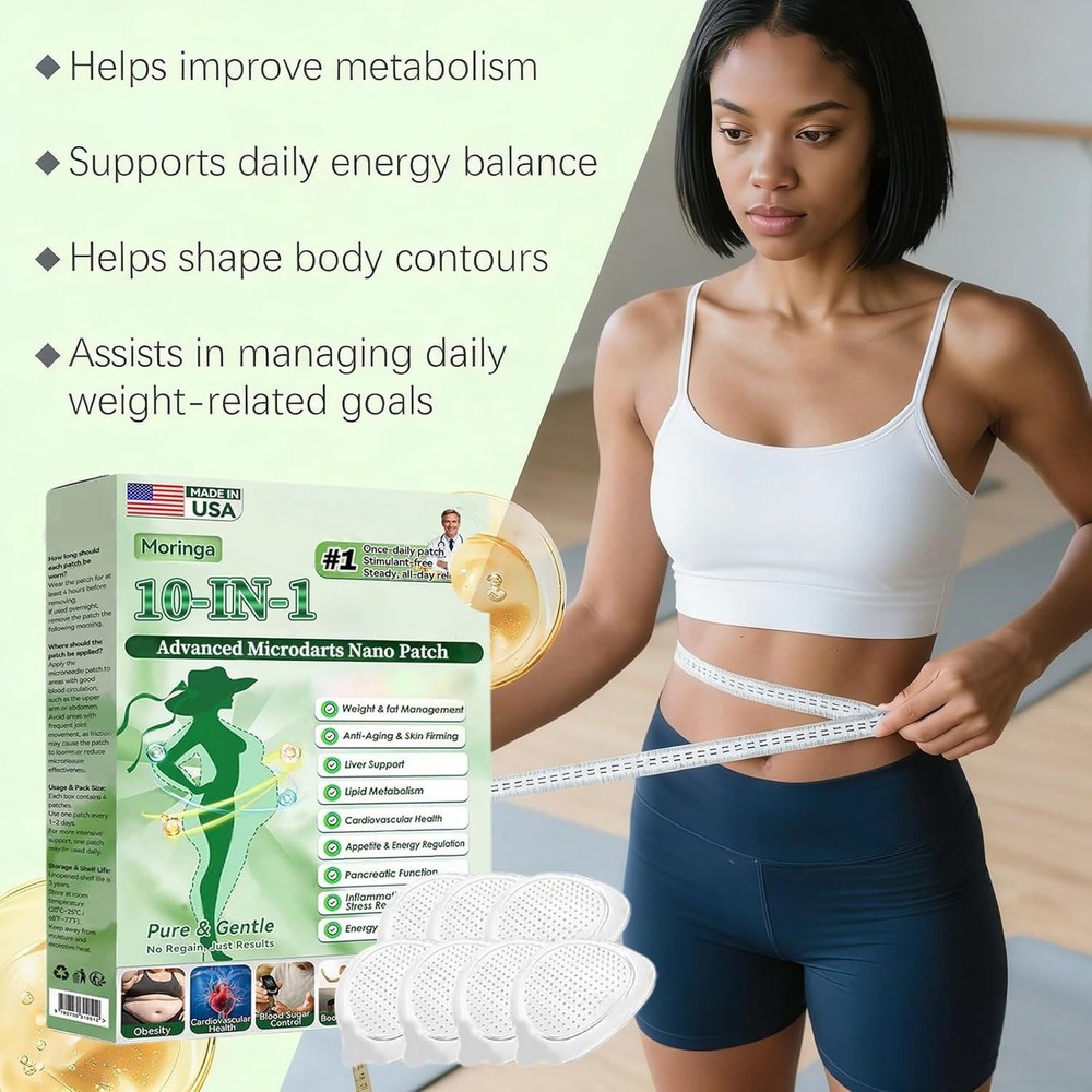 Moringa 10-in-1 Advanced Microdarts Nano Patch - Weight Loss Microneedle Patch🔥