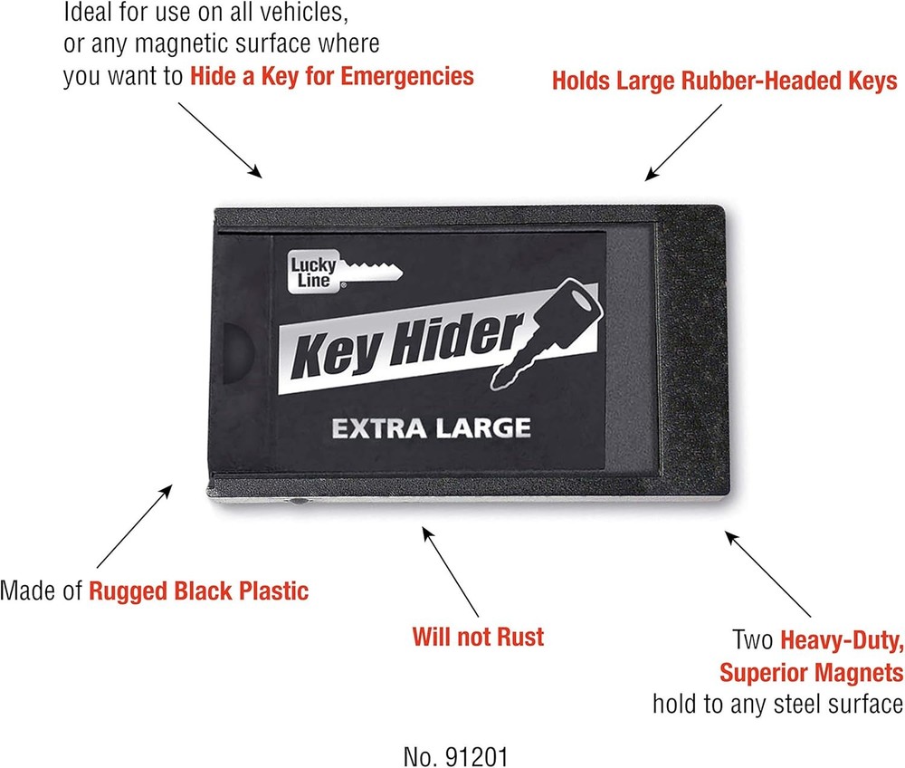 Lucky Line Extra Large Magnetic Key 1 Pack, - Hider