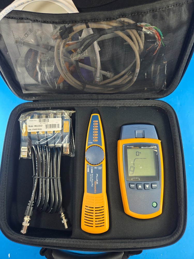 Fluke Networks MS2-100 MS2-KIT Microscanner 2 and Intellitone Pro 200 Cable Test