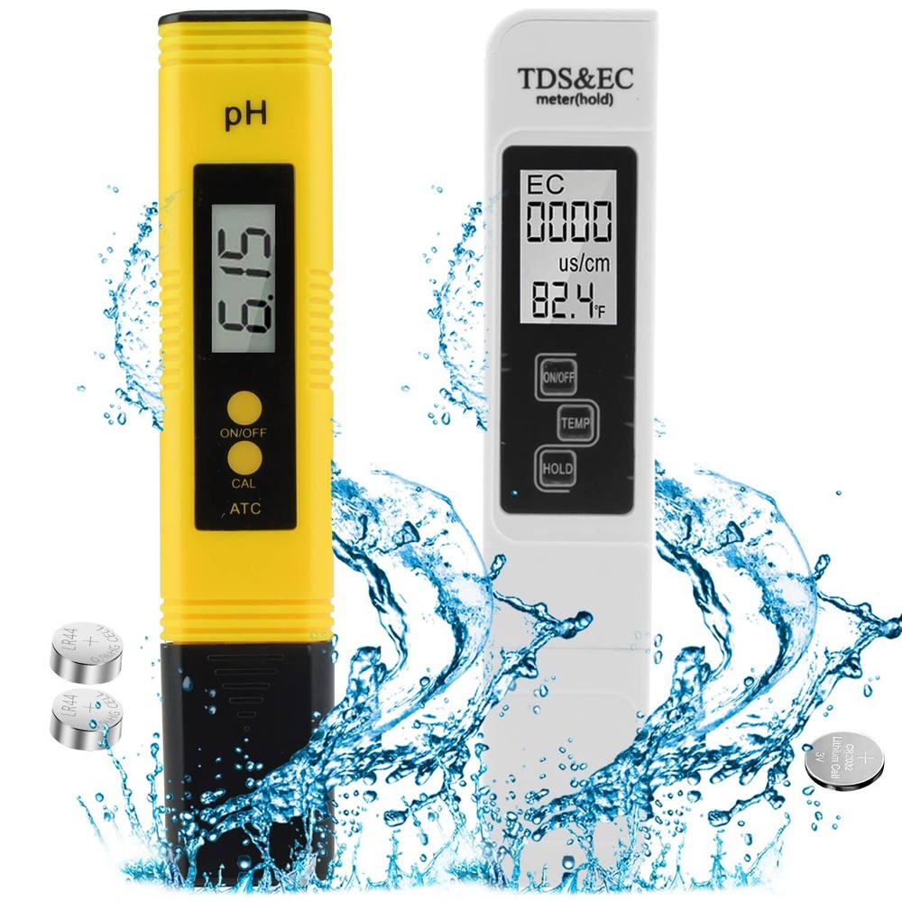 LCD Digital Water Quality Tester TDS EC/PH/PH PH Paper Meter&TEMP Swimming Pools