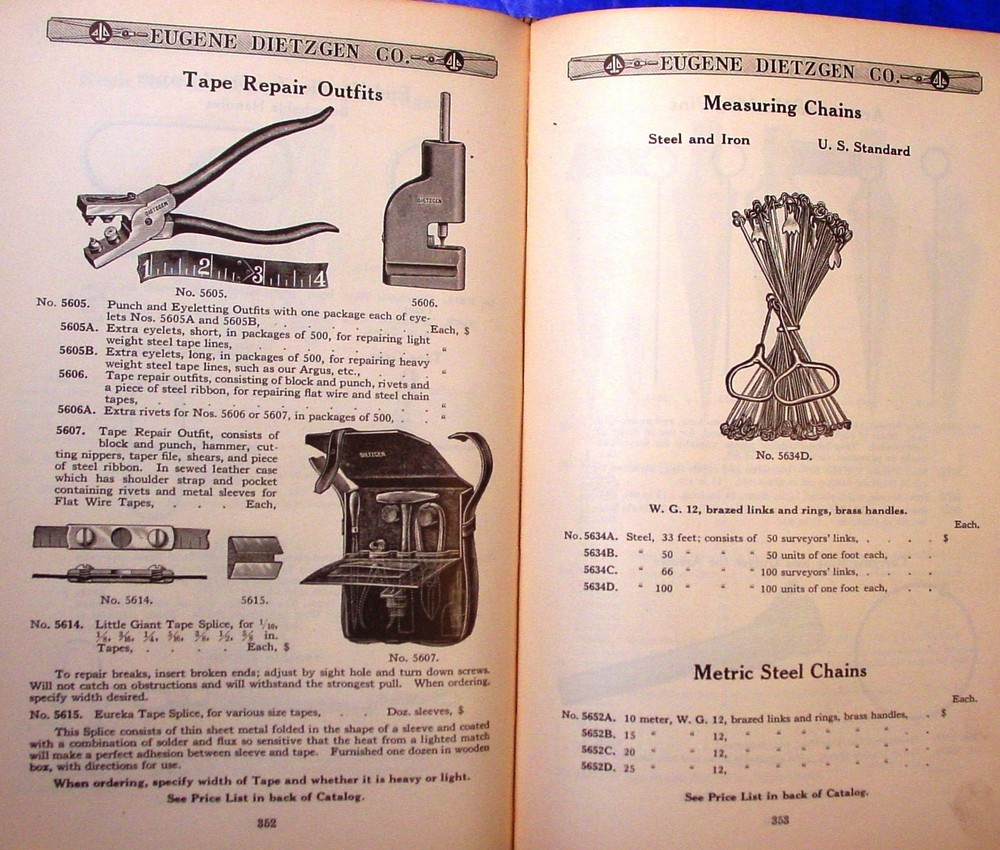1926 Dietzgen Surveying & Drafting Insts. Catalog
