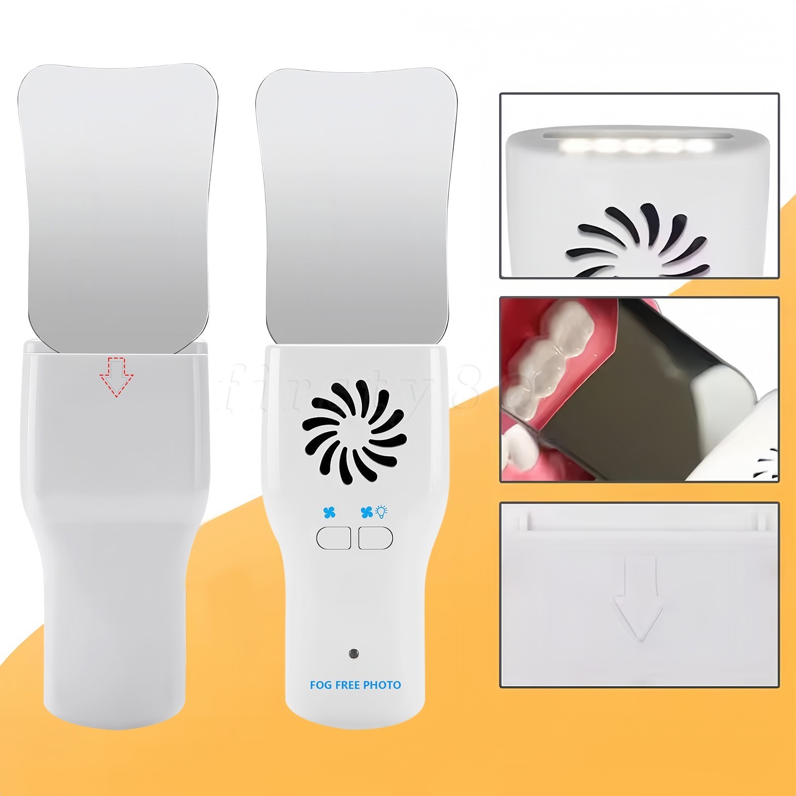 Dental Occlusal Mirror Fog Free LED Intra Oral Photo System 4 Mirror Anti-Fog A