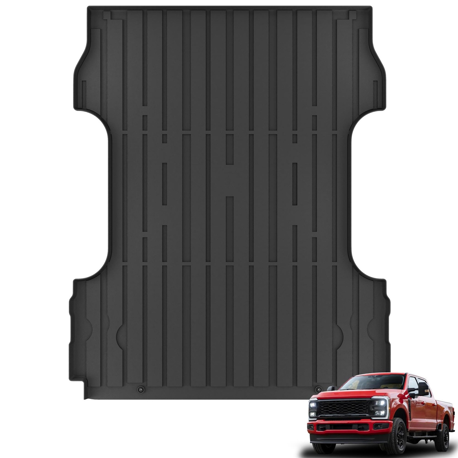 All Weather TPE Truck Bed Mat for F250 F350 F450 6.75FT Bed