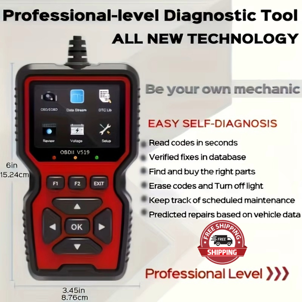 Professional OBD2 V519 Scanner - 2026 Upgraded OBDII + CAN Code Reader US