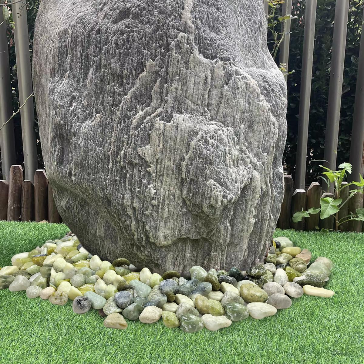 2Lbs Jade Pebbles for Plants, 1-2 Inch High Polished Natural River Rocks for Lan