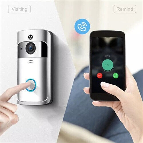 Wireless Cordless Doorbell Video Visual Camera Intercom Home Security Timbre Kit