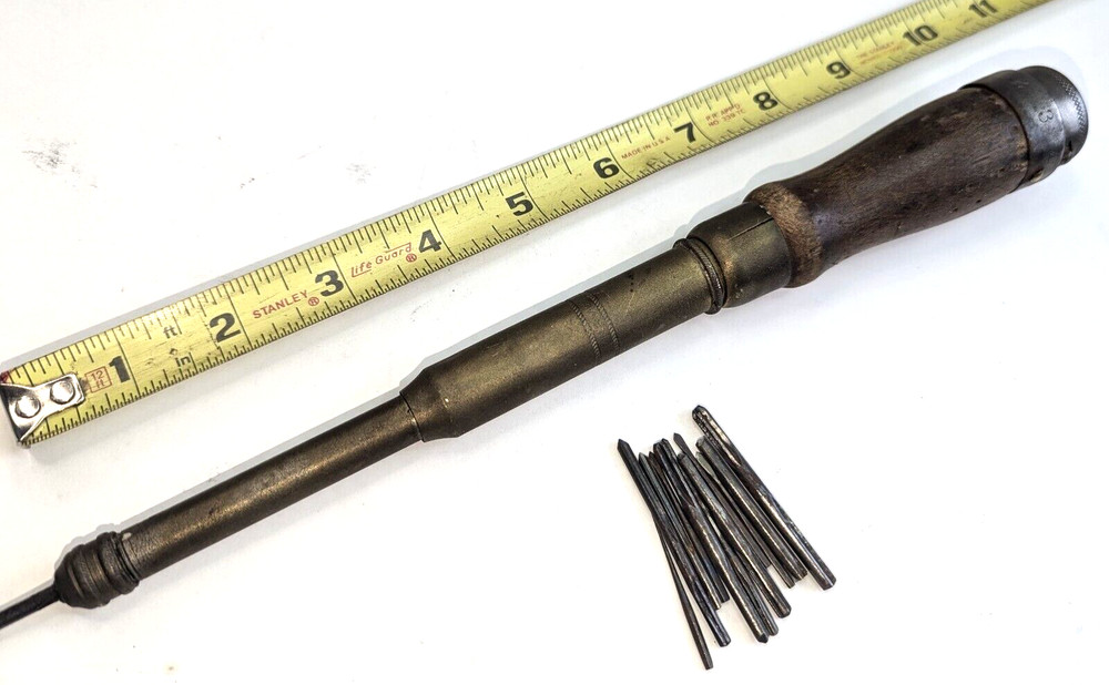 Vintage Carpenter Tool MILLER FALLS CO. push drill