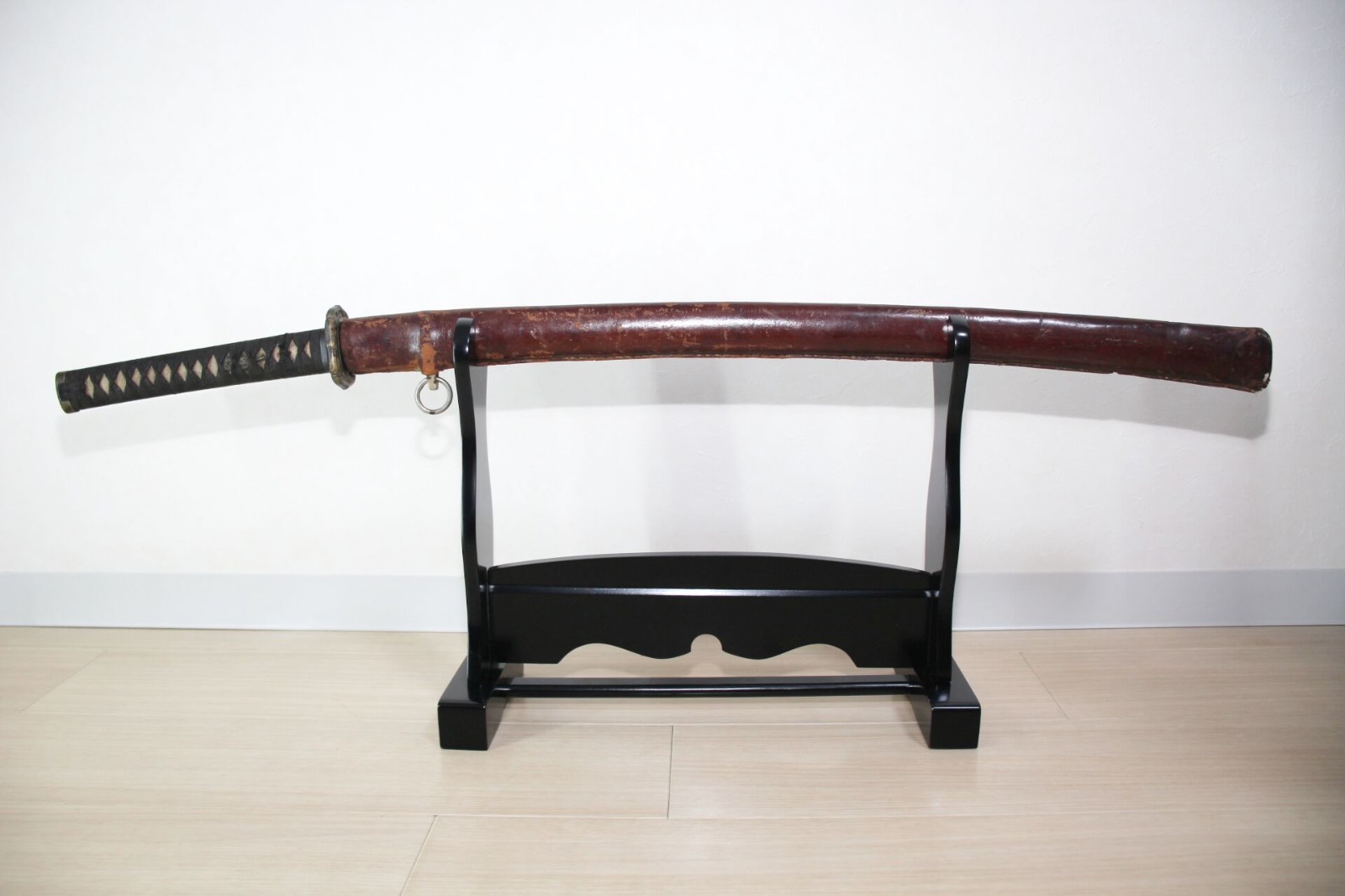 WWII Japanese Army Type 98 Gunto Mounts Koshirae w/ Wooden Blade  I38