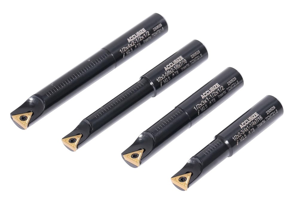 Accusize Indexable Boring Bar Set with Carbide Inserts