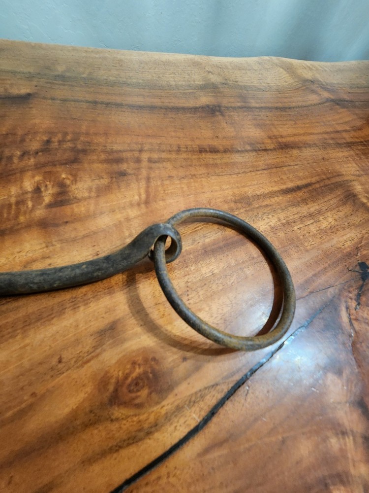 Antique Rustic Iron Loose Ring Straight Bar Mullen Snaffle Bit