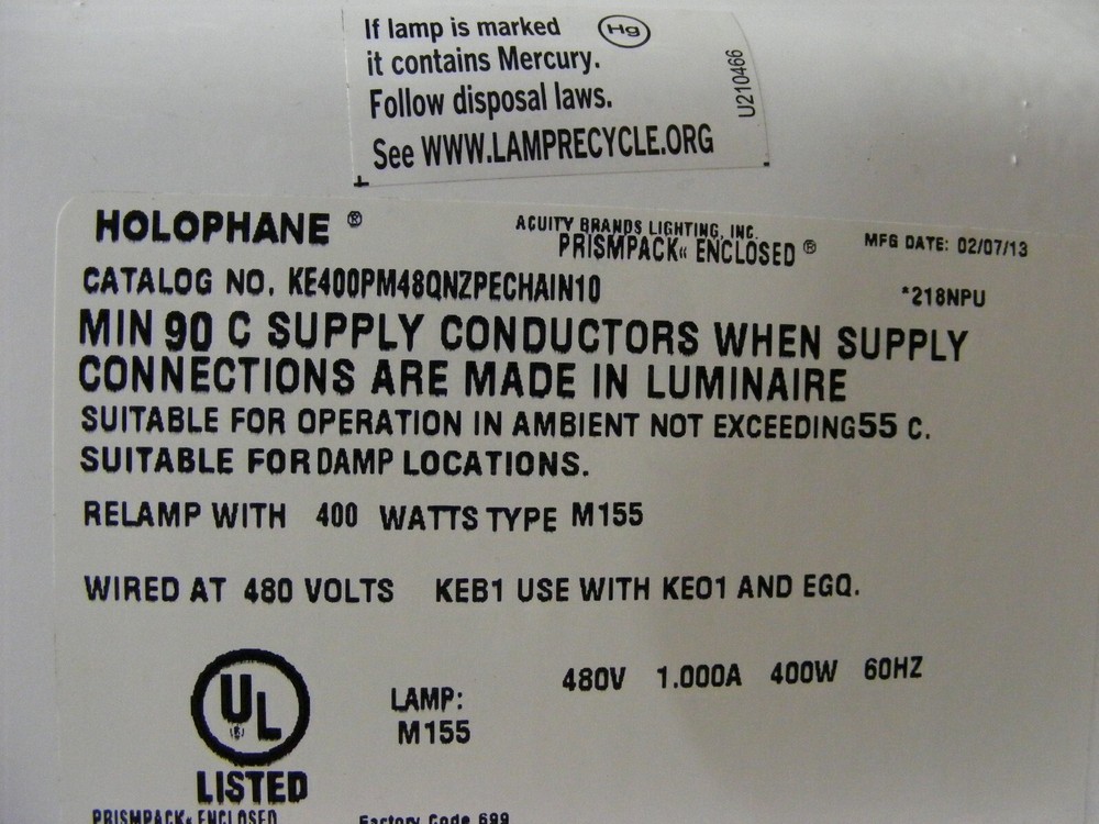 Holophane Industrial Light (zz4)