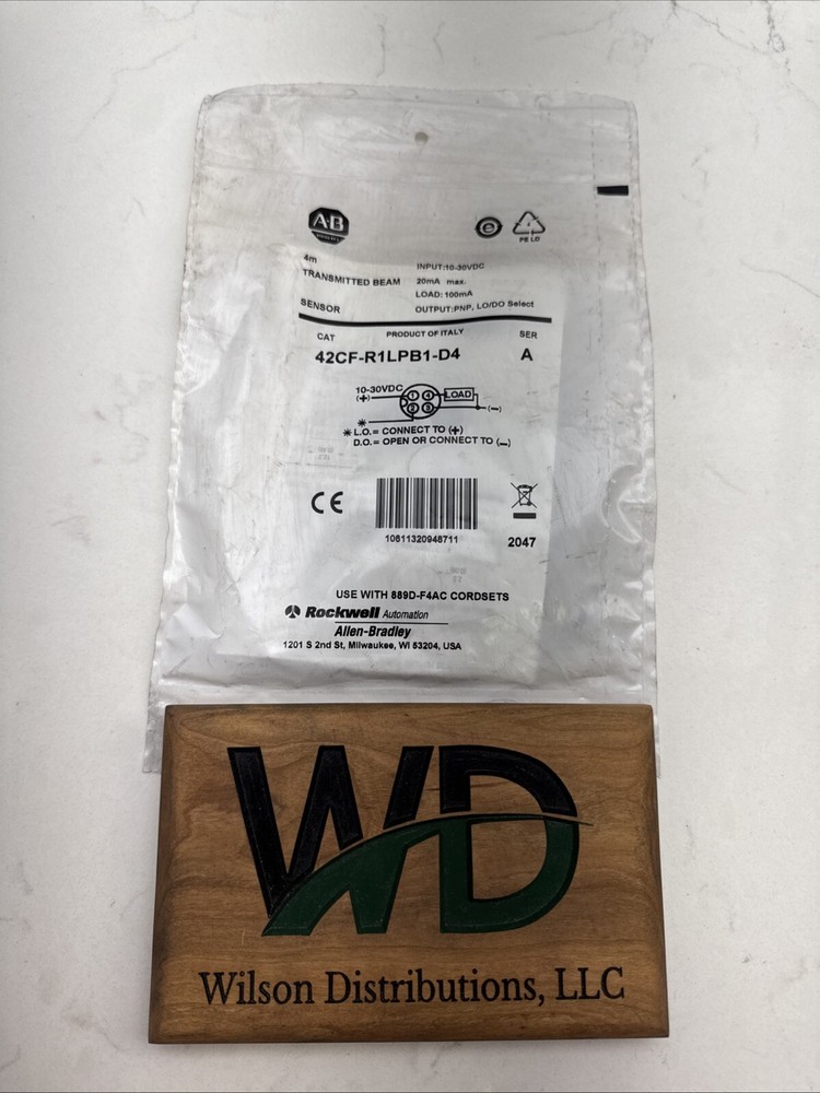 ✅ ALLEN BRADLEY TRANSMITTED BEAM SENSOR 42CF-R1LPB1-D4