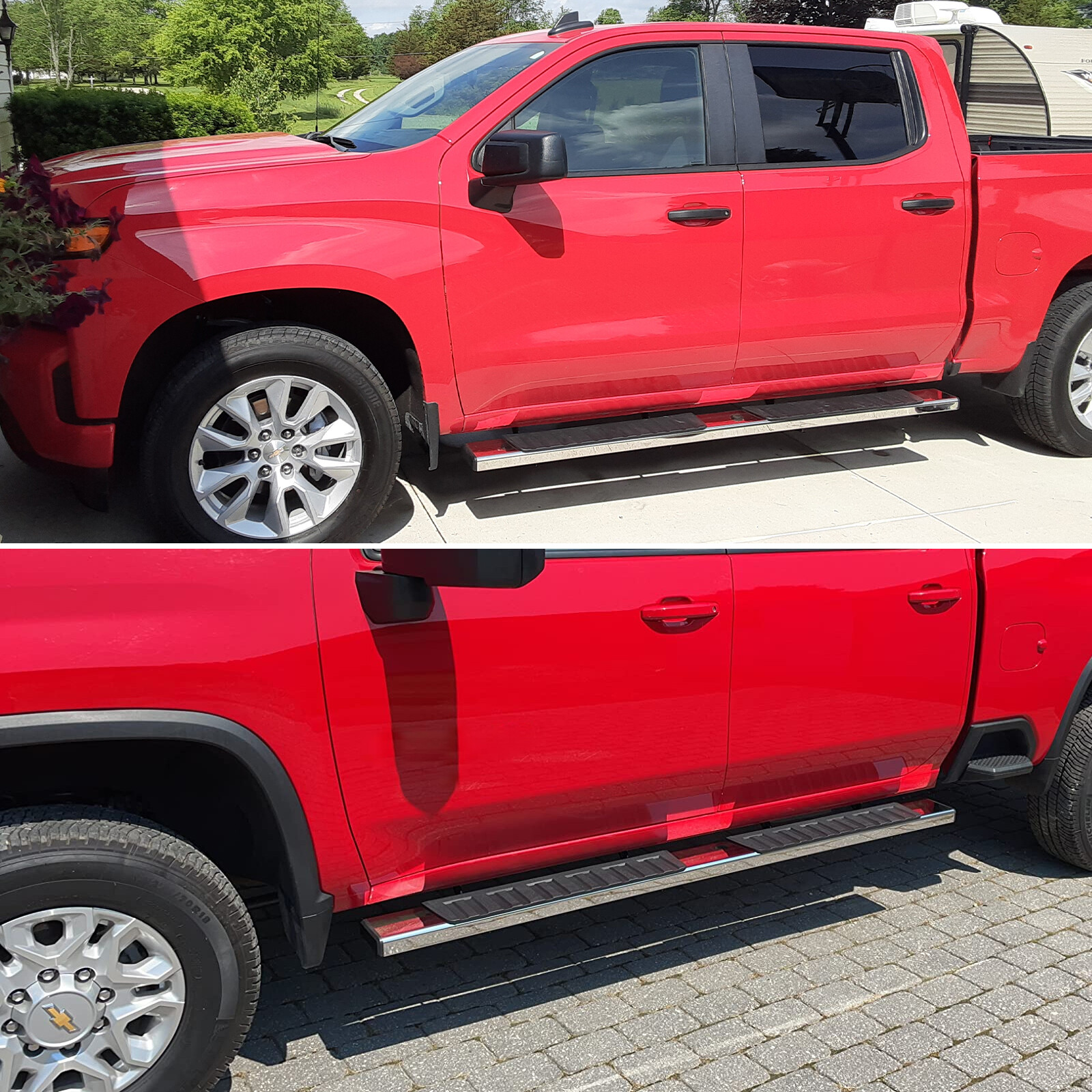 6" Nerf Bars Side Steps Running Boards for 07-18 Silverado Sierra 1500 Crew Cab