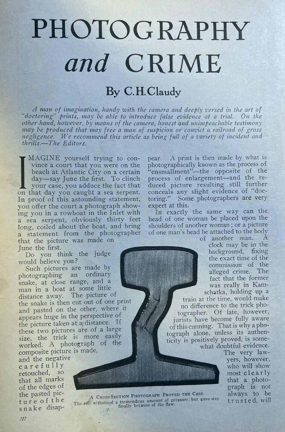 1914 Crime Photography illustrated