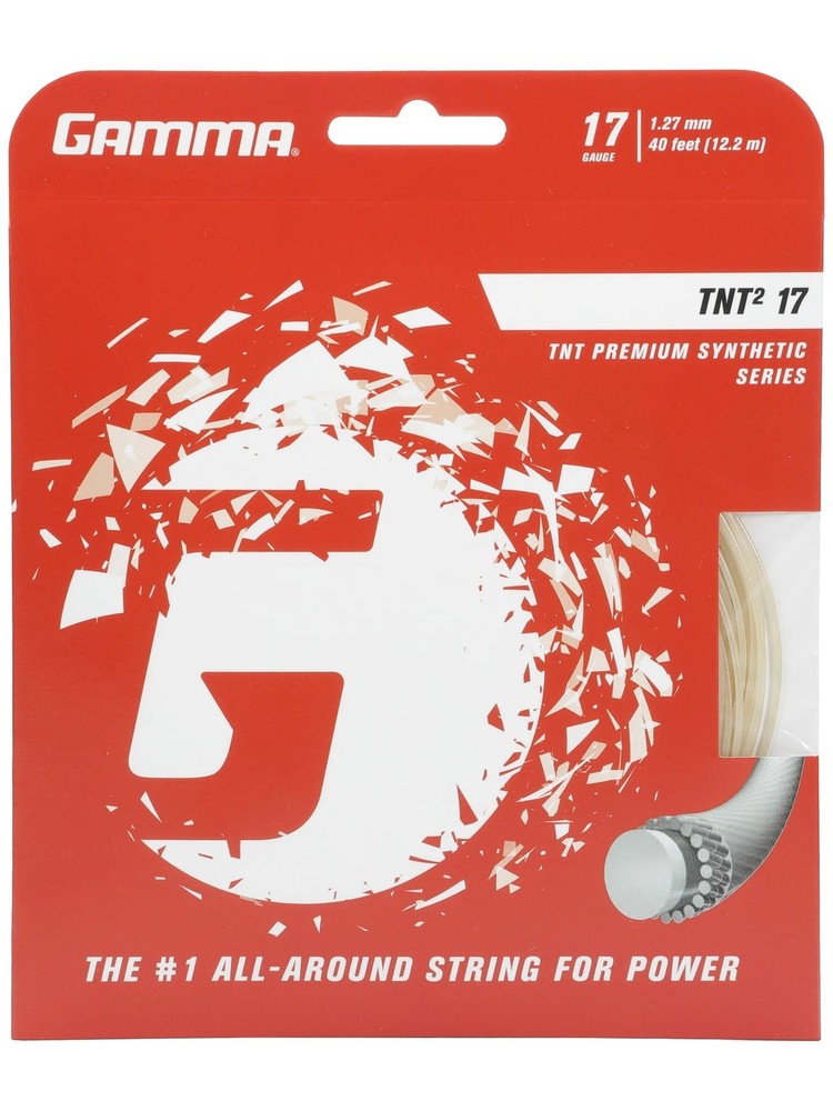 GAMMA TNT2 17G Tennis String Set - White
