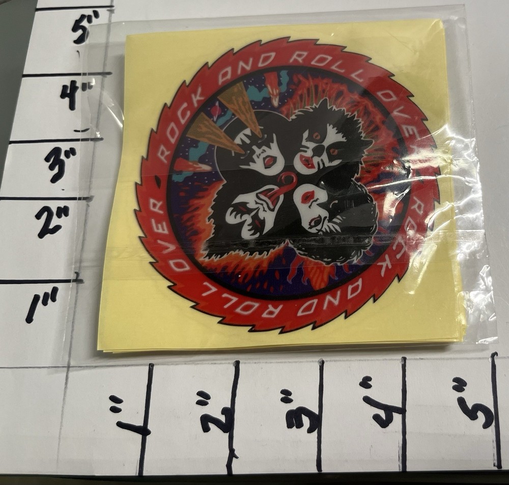 KISS Lot Of (4) KISS Army Keychain/Rock And Roll Over Sticker/Two 1 1/2” Buttons