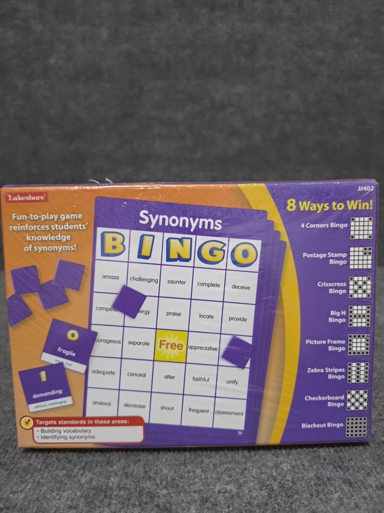 Lakeshore Synonyms Bingo Level 2 Game