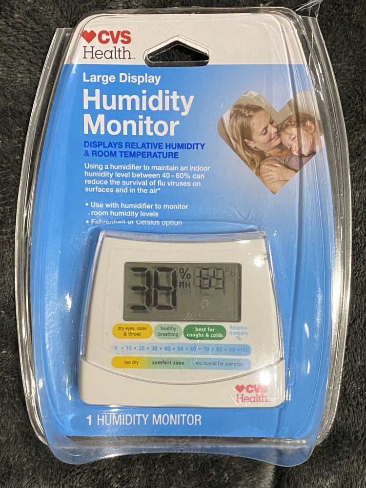 Digital Thermometer Hygrometer CVS Temp Humidity Display Large Screen Indoor