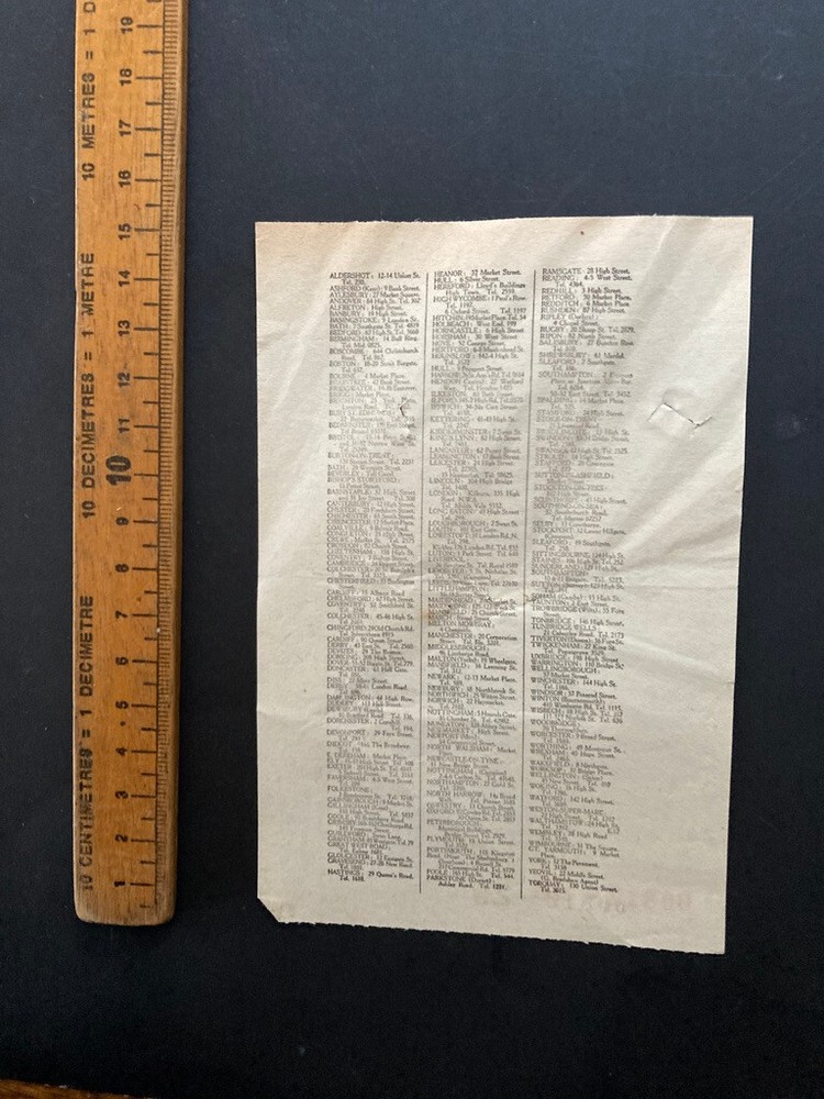 Vintage Currys King's Lynn receipt slip