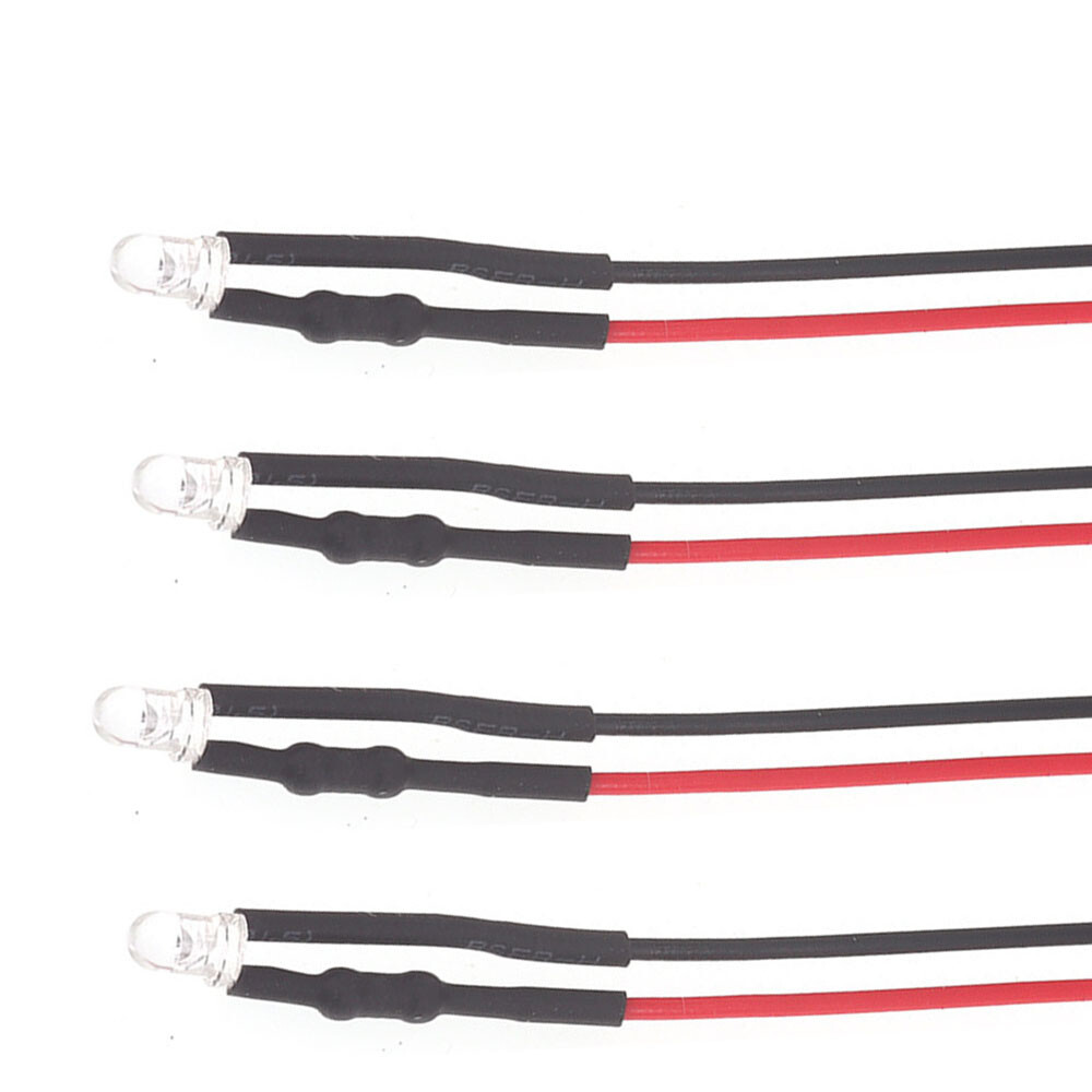 100X 3mm Pre Wired DC5V-12V Micro LED Lights Emitting Diodes Mini Bulbs Lamp NEW