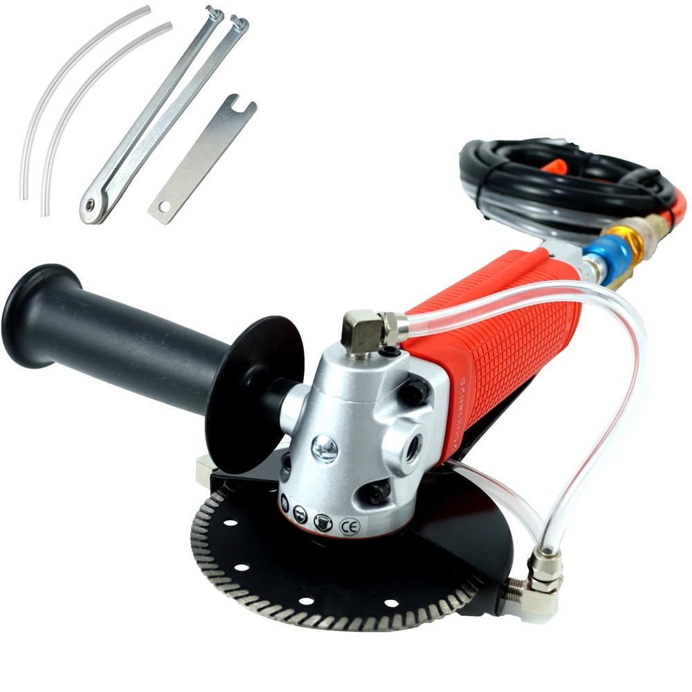 Air Wet Polisher Variable Speed 5'' Concrete Angle Grinder Tools with with Gr...