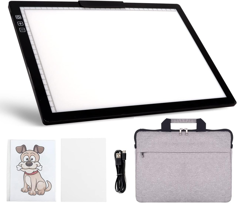 A4 Rechargeable LED Light Pad Tracing Board 6-Level Brightness