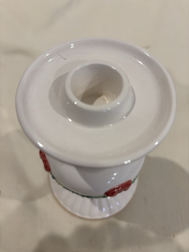 INTERNATIONAL SILVER CO CERAMIC CANDLE HOLDERS & CANDY DISH